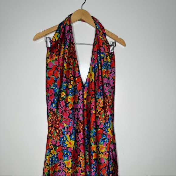 Show Me Your MuMu Jasmine Halter Mini Dress in Garden Glow Size XL - Picture 8 of 9